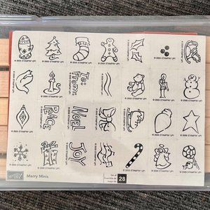 Stampin' Up! Merry Mini's Unmounted Rubber Stamp Set